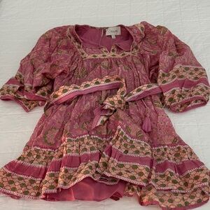 Cleobella Pink and Green Floral Dress